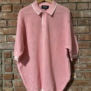 SER.O.YA Light Pink Mesh Polo